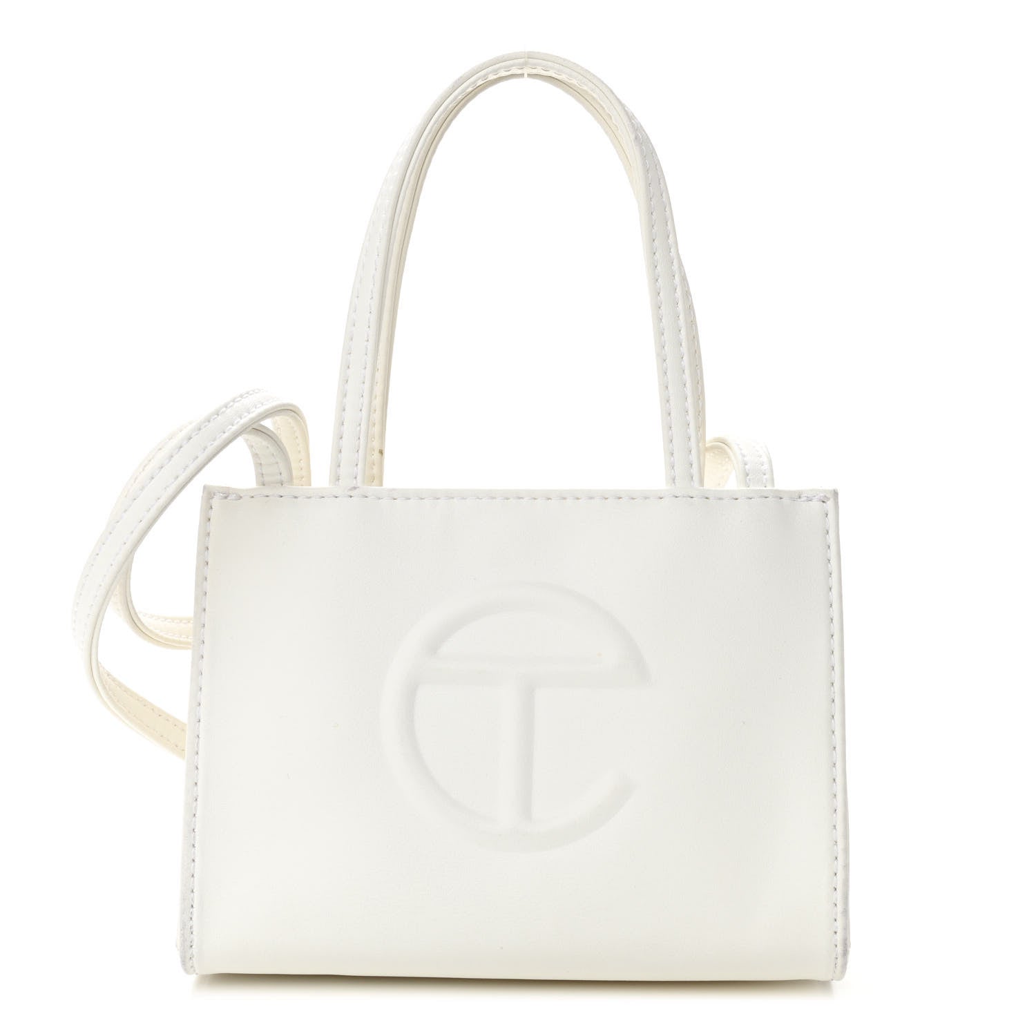 Telfar Vegan Leather Small Shopping Bag White 1 of 10
