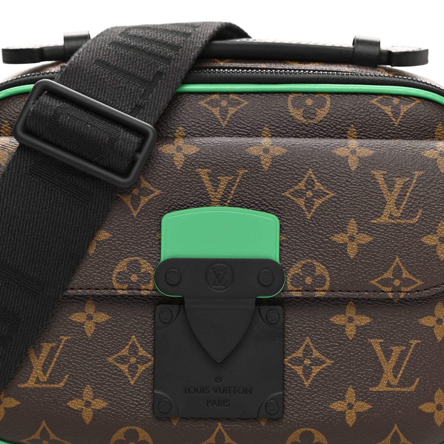 Monogram Macassar S Lock Messenger Minty Green