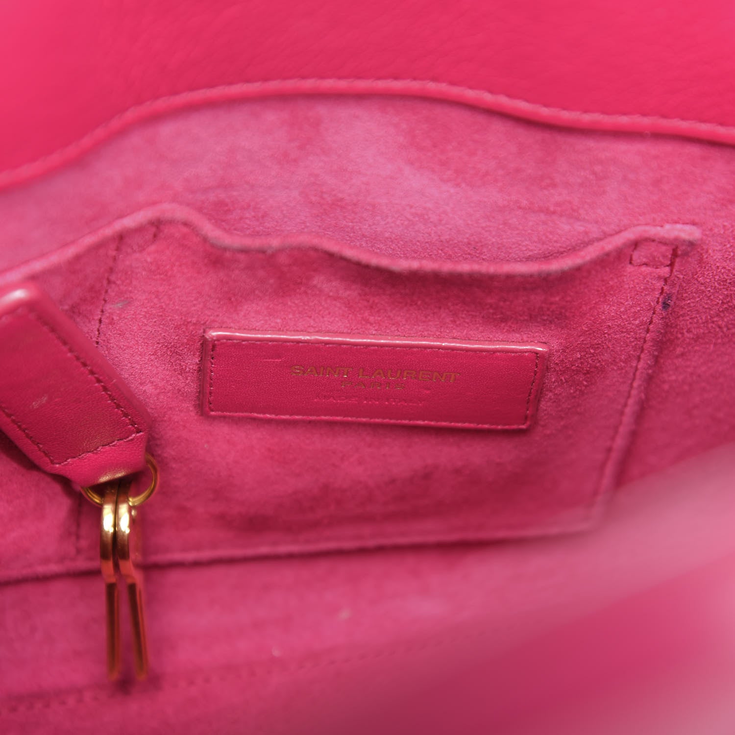Saint Laurent Calfskin Nano Sac De Jour Lipstick Fuchsia 6 of 12