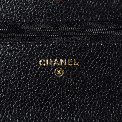 Chanel Caviar Quilted Wallet On Chain WOC Black 6 of 9