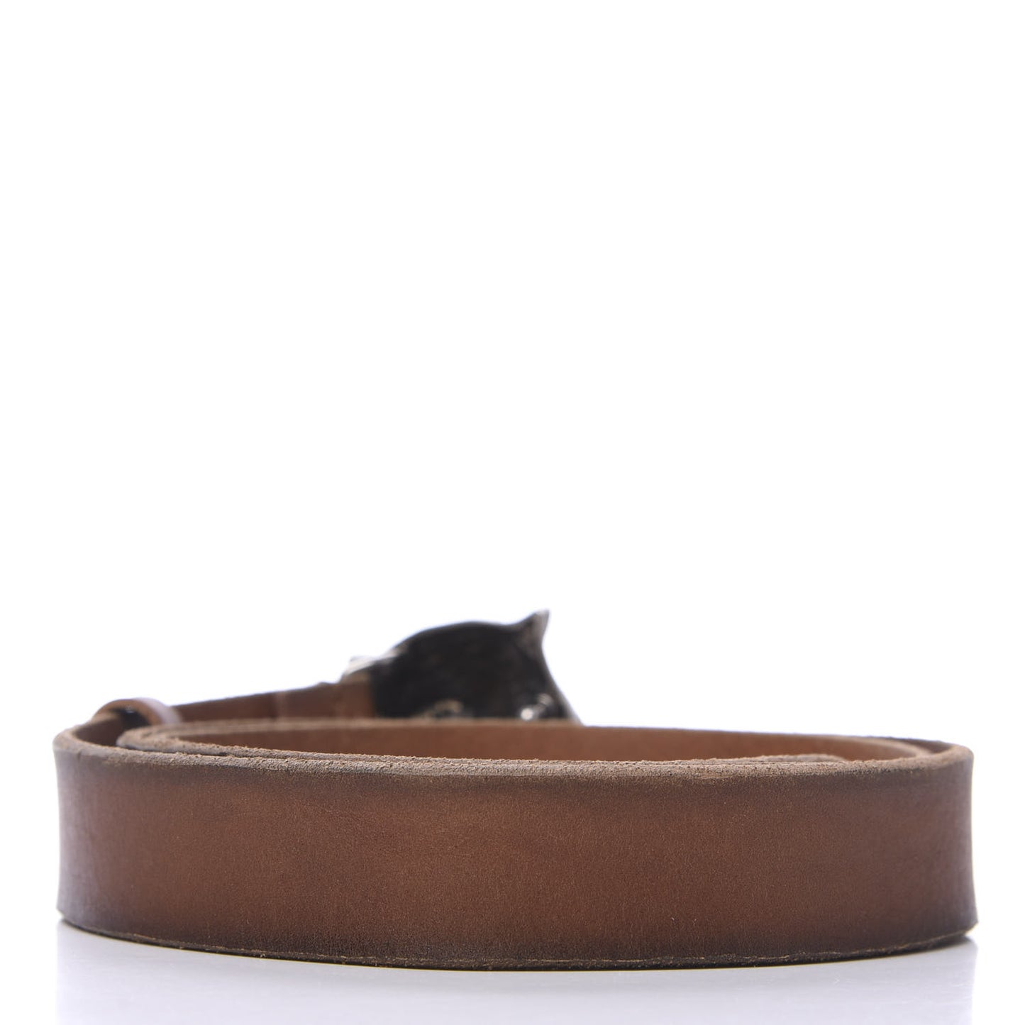 Cuoio Toscano Nickel Feline Buckle Belt 100 40 Cuir