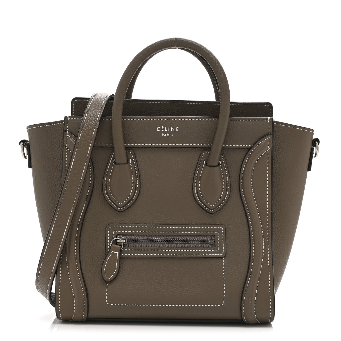 Drummed Calfskin Nano Luggage Souris