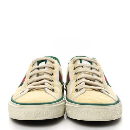 Gucci Canvas Web Womens 1977 Tennis Sneakers 39 Burro Mystic White 2 of 7