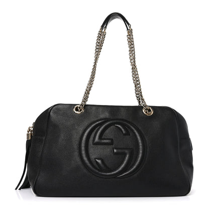 Gucci Pebbled Calfskin Medium Soho Bowler Black 1 of 12