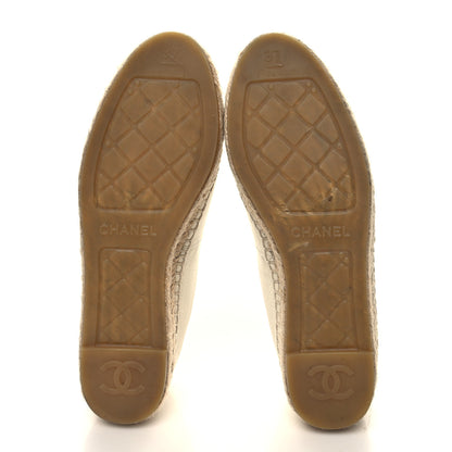 Chanel Lambskin CC Espadrilles 37 White 5 of 9