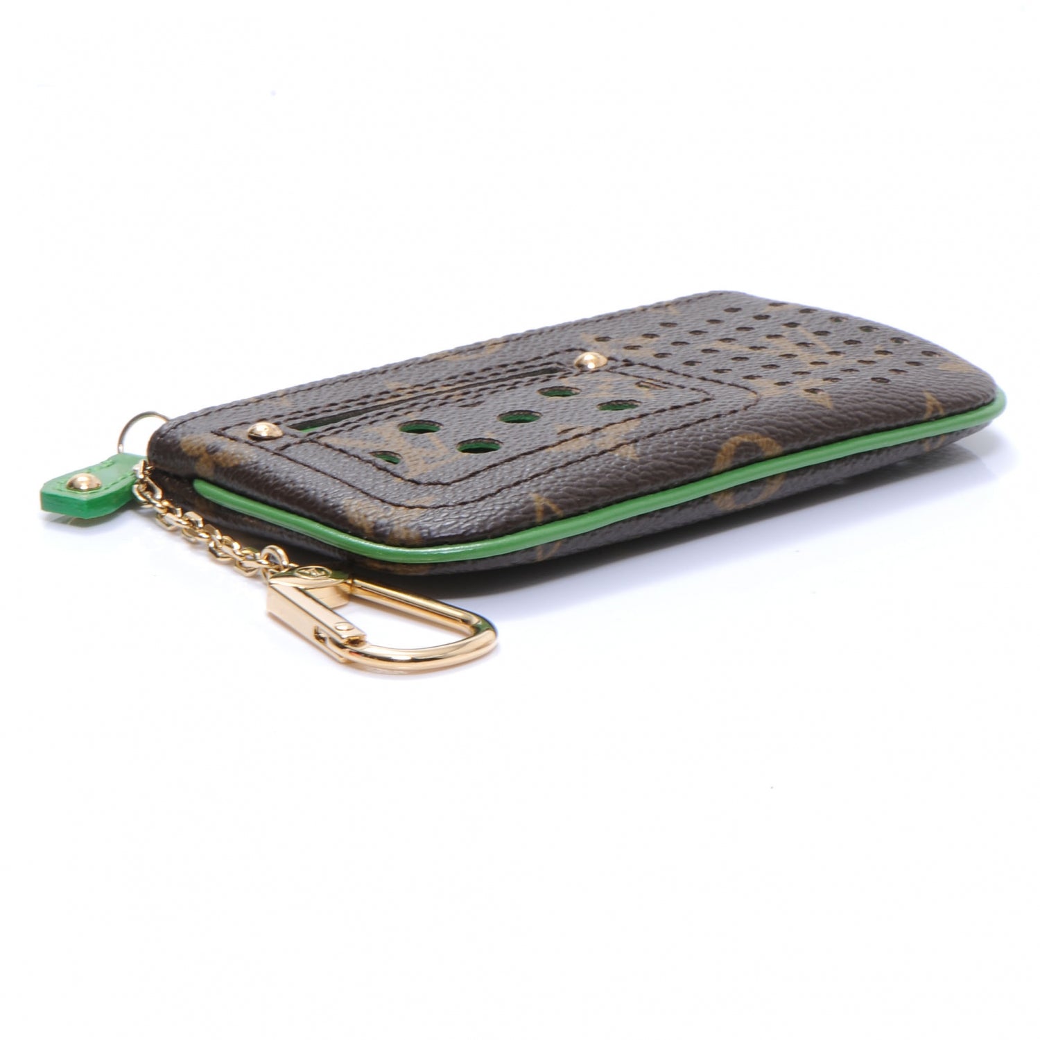 Louis Vuitton Monogram Perforated Key Pouch Green 4 of 7