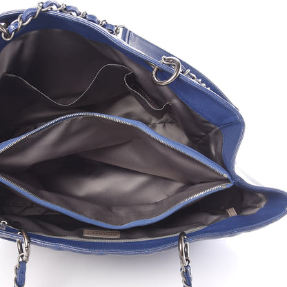 Chanel Caviar Quilted XXL Grand Shopping Tote GST Navy Blue 5 of 20