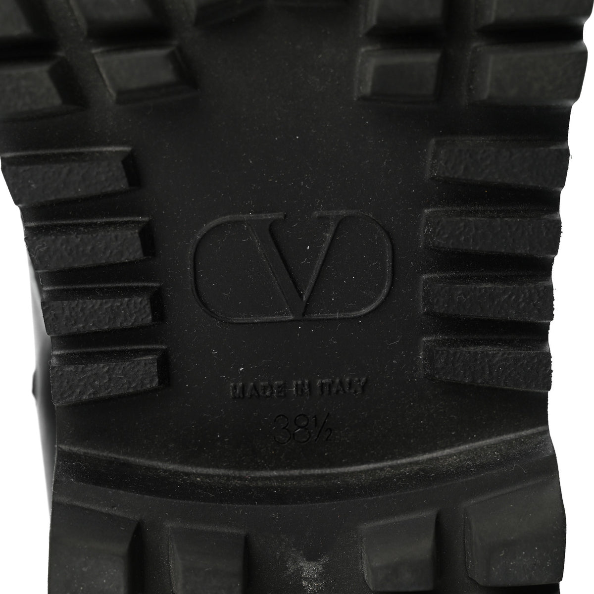Calfskin Womens VLOGO 35mm Combat Boots 38.5 Black