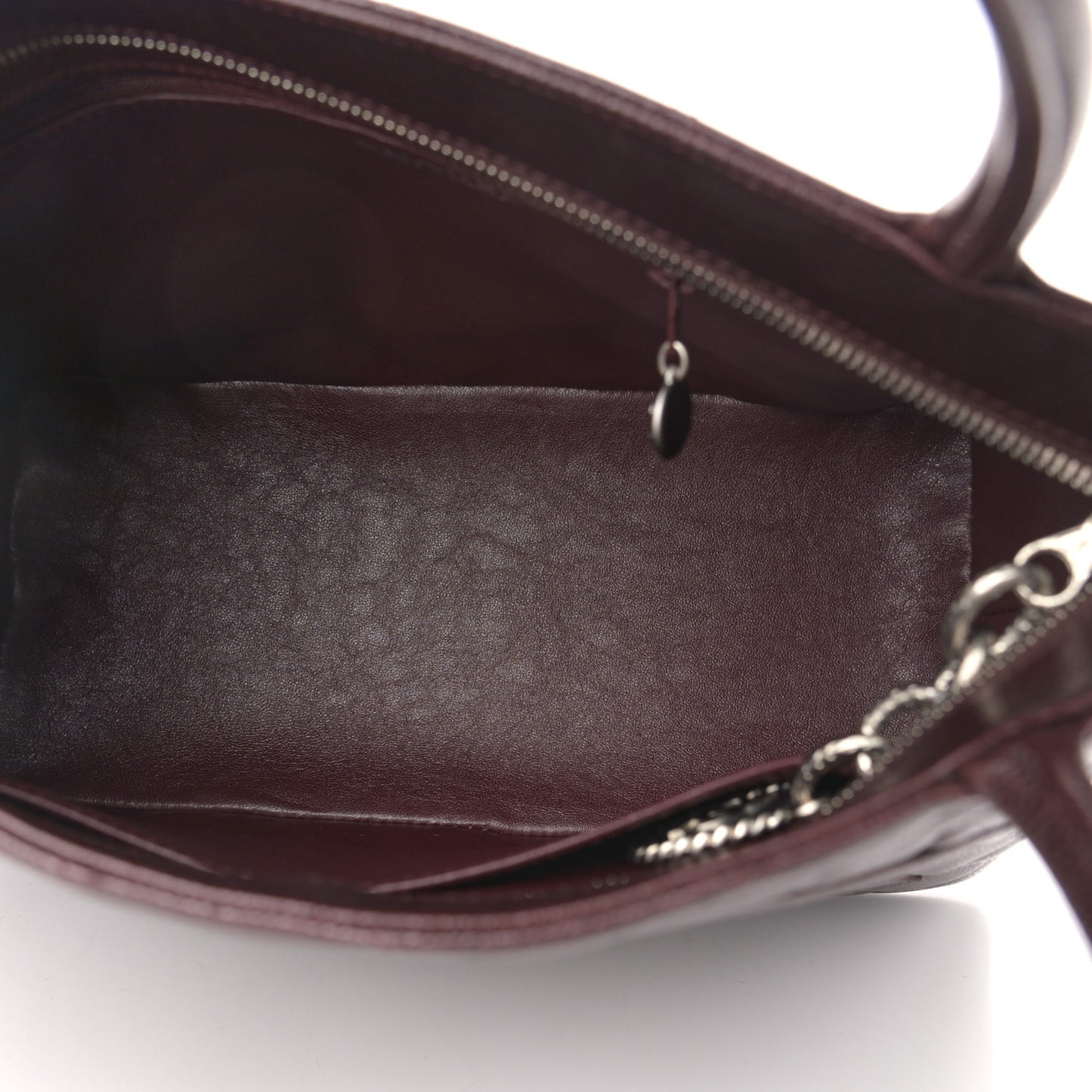 Caviar Quilted Medallion Tote Bordeaux