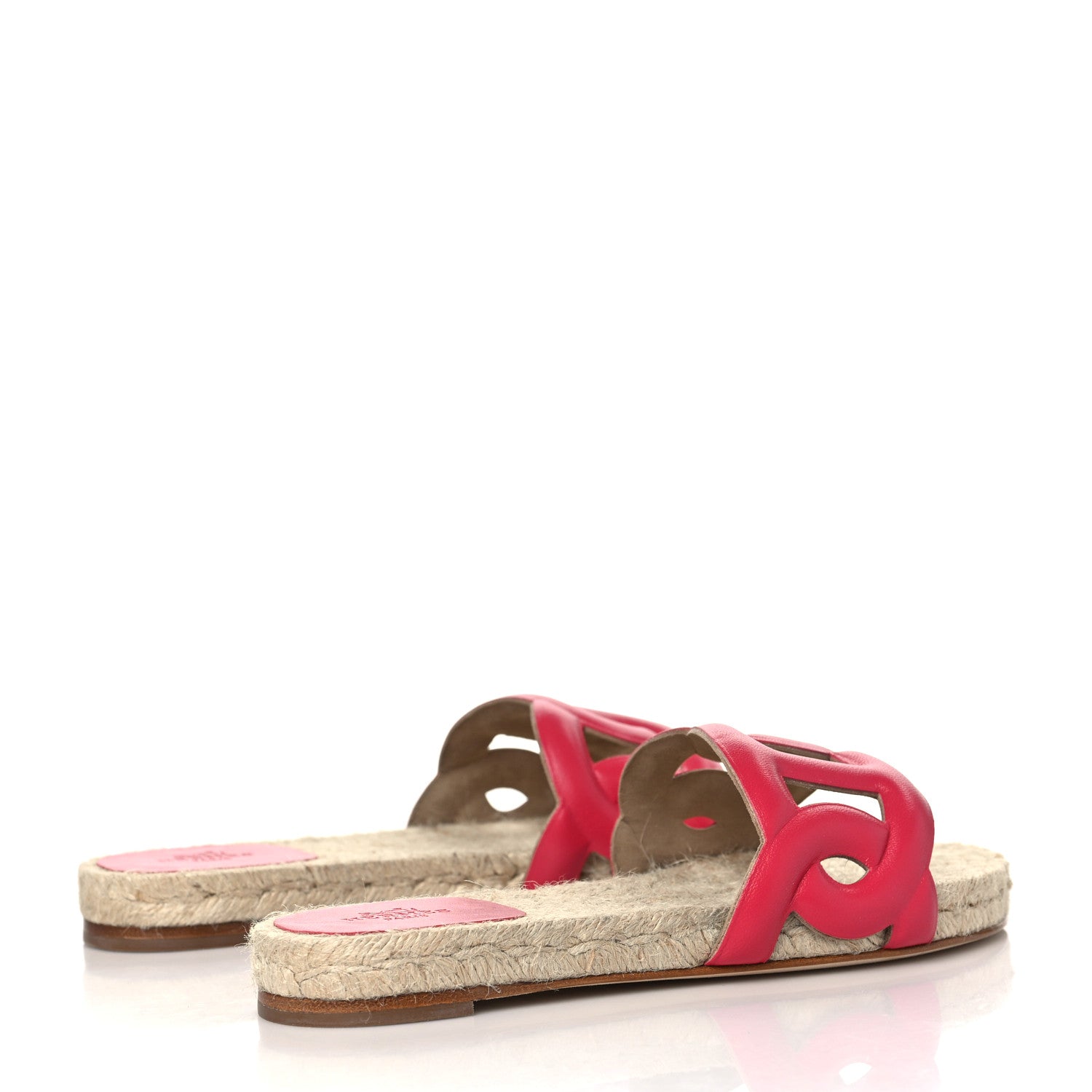 Hermes Nappa Famosa Espadrille Sandals 35 Rosa Framboise 4 of 7