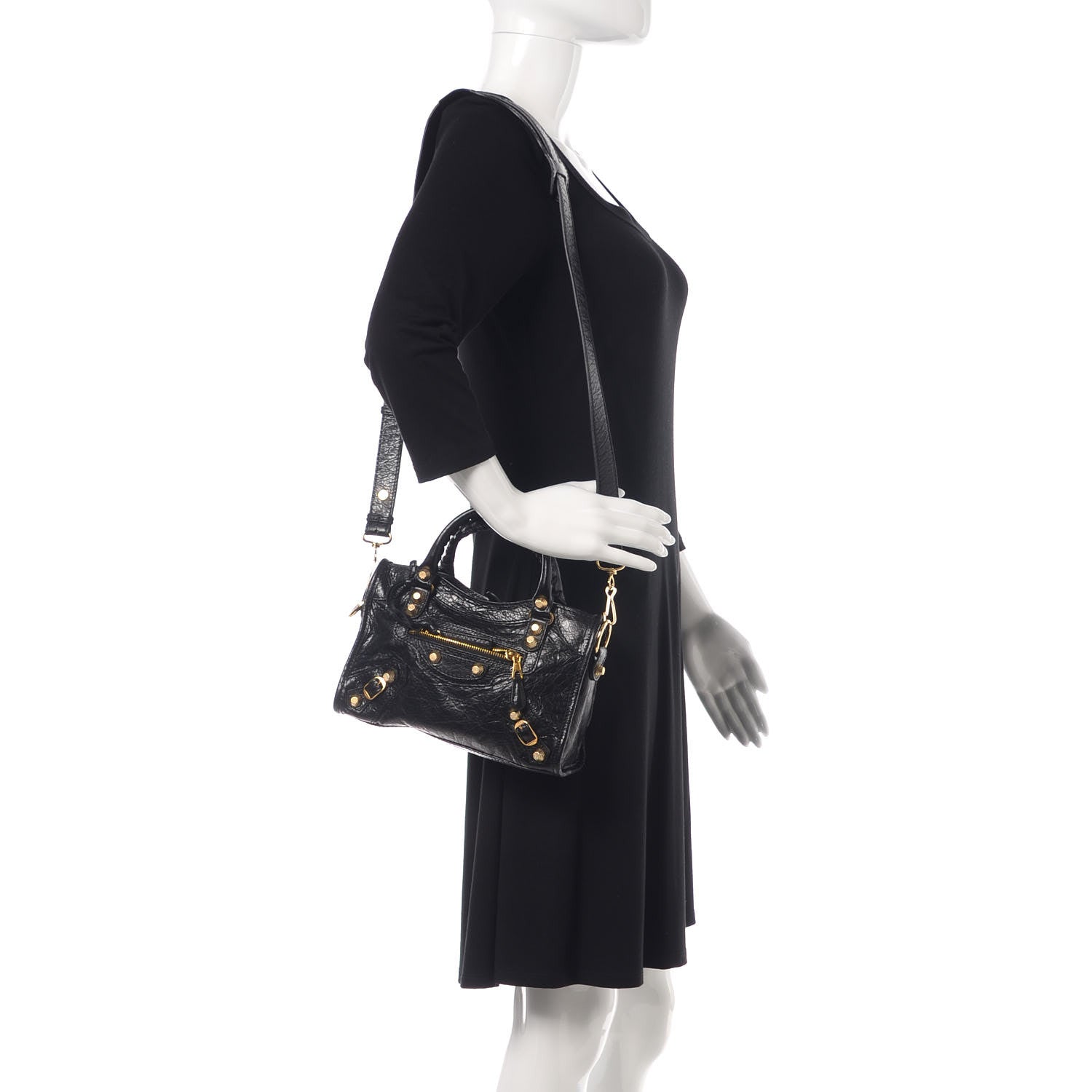 Balenciaga Agneau Giant 12 Gold Hardware Mini City Anthracite 2 of 10