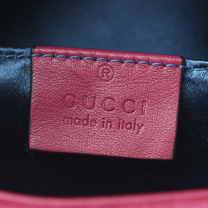 Gucci Velvet Matelasse Mini GG Marmont Shoulder Bag Light Raspberry Rose 5 of 12