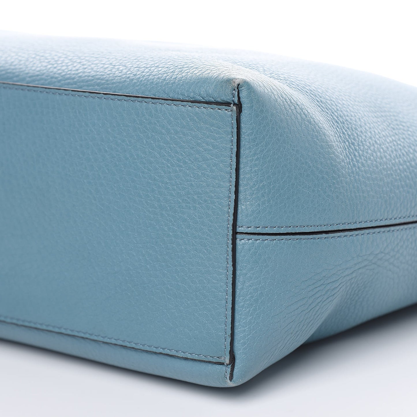 Grained Calfskin Rockstud Shoulder Tote Niagara