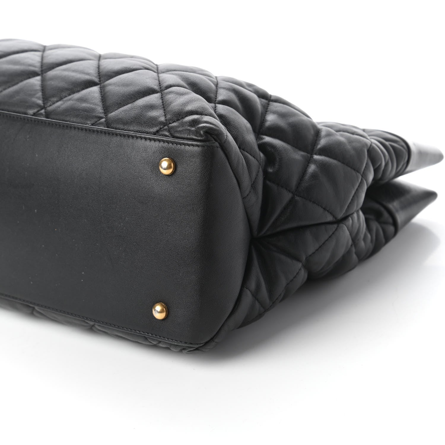 Chanel Calfskin Quilted Large Soft Elegance Tote Black 7 of 10