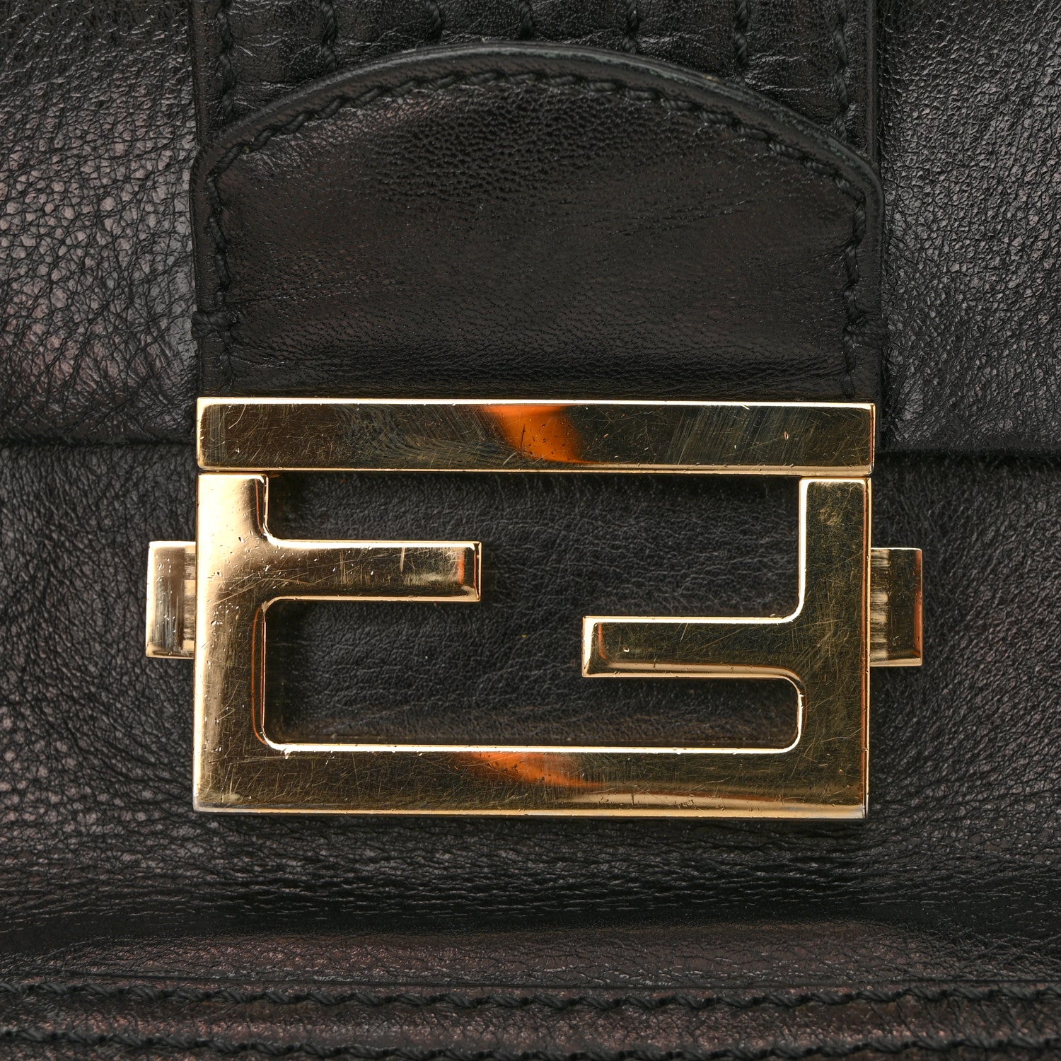 Fendi Vitello Acqua Maxi Baguette Bag Black 12 of 16