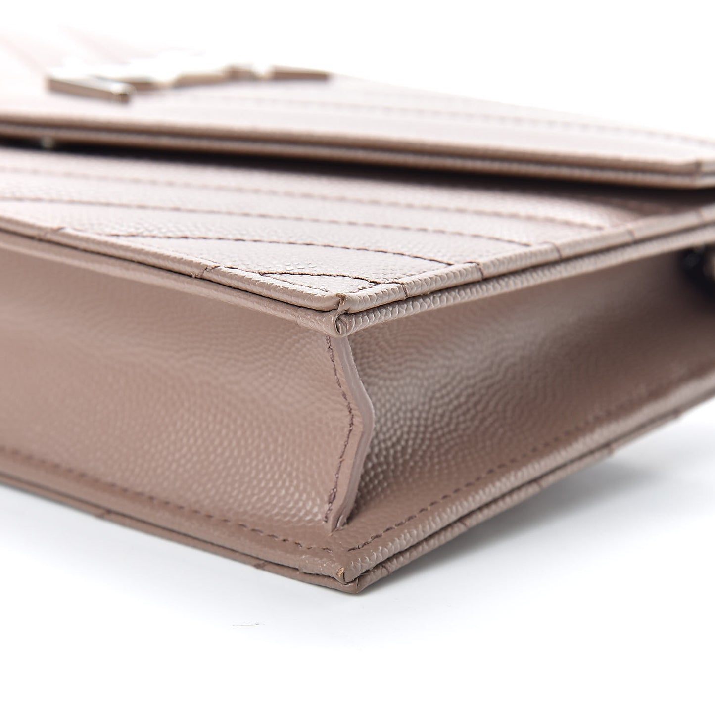 Grain De Poudre Matelasse Chevron Monogram Envelope Chain Wallet Fard
