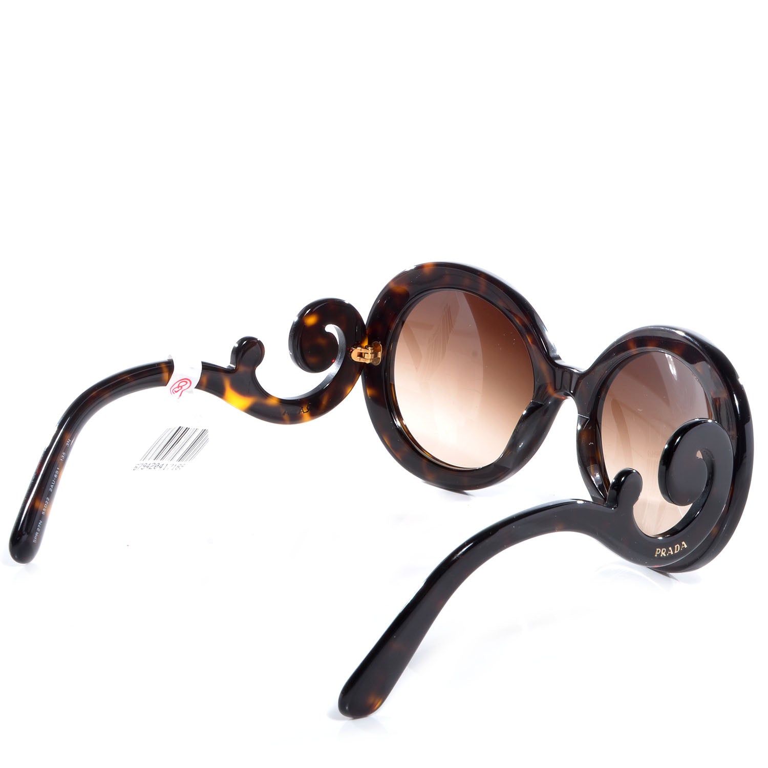 Prada Tortoise Shell Baroque Sunglasses SPR 27N 2 of 5