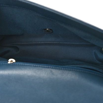 Chanel Caviar Quilted Large Studded Flap Blue 5 of 10