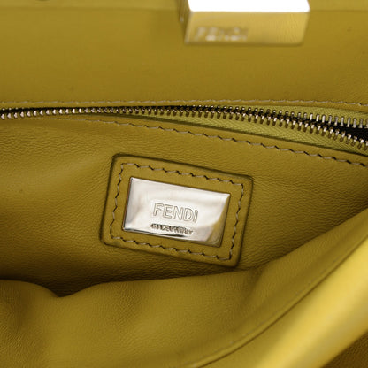 Fendi Nappa Mini Peekaboo Iconic Satchel Lime 6 of 6