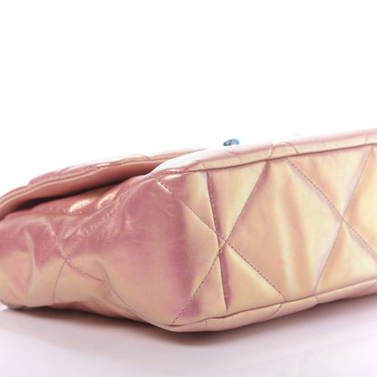 Chanel Iridescent Calfskin Quilted Large 19 Flap Pink 6 of 13