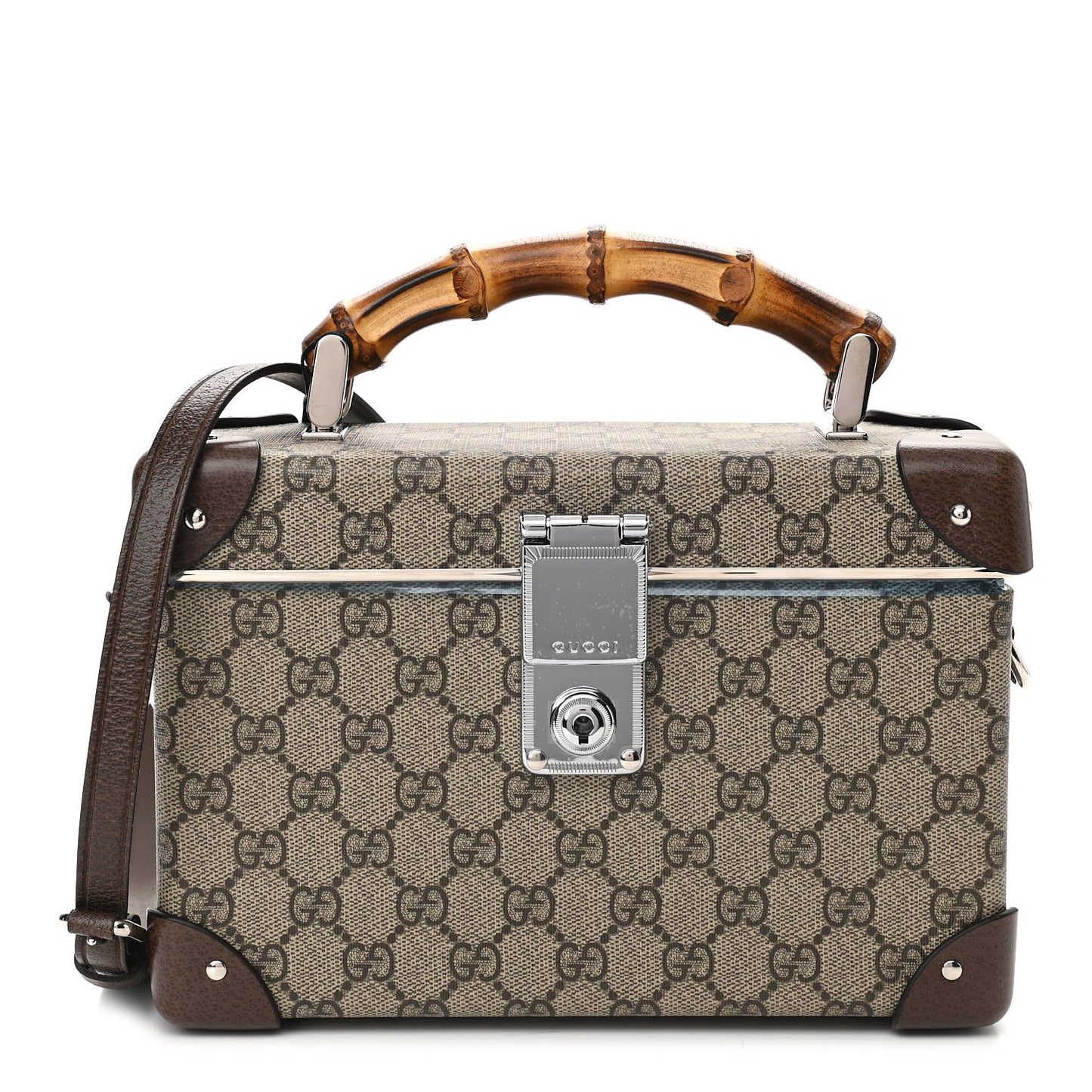 GG Supreme Monogram Globe-Trotter Beauty Case Brown
