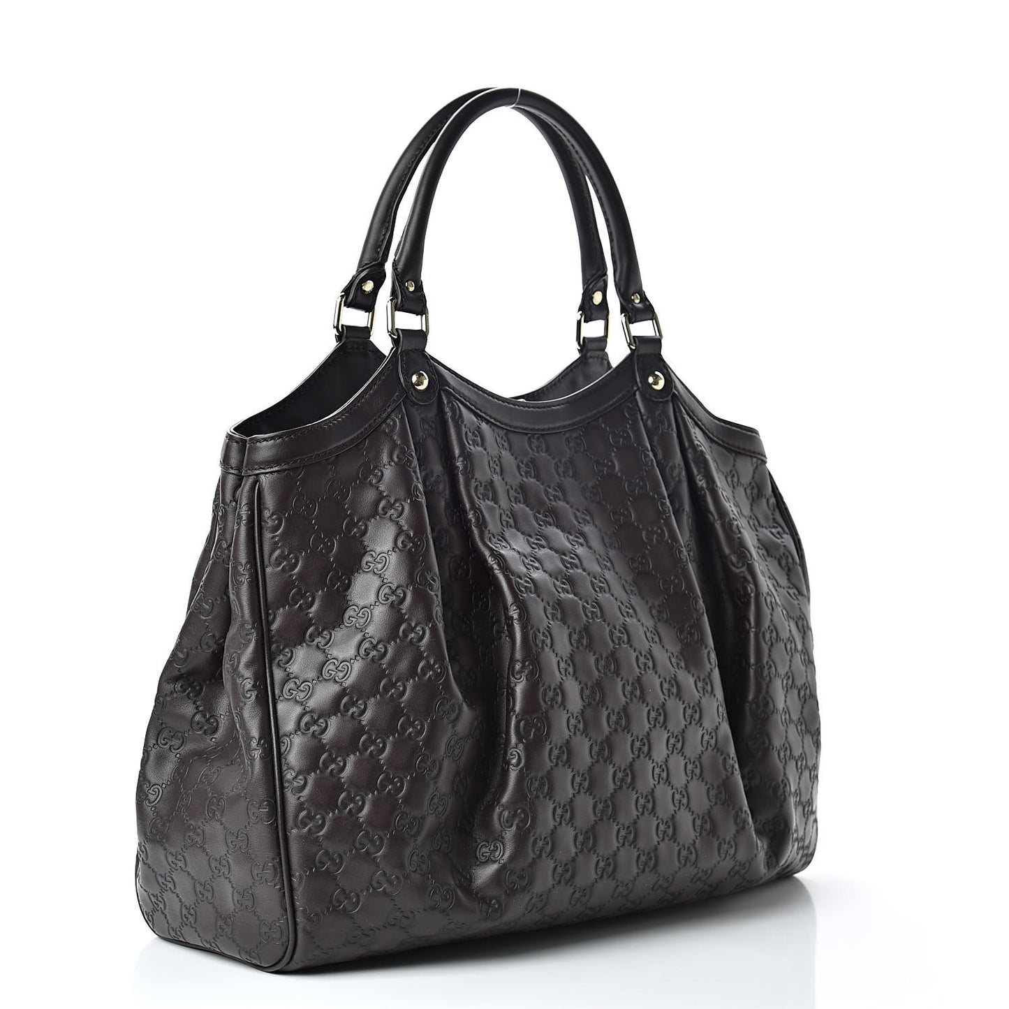 Guccissima Vitello Tender Large Sukey Tote Testa di Moro