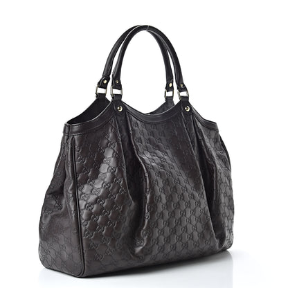 Gucci Guccissima Vitello Tender Large Sukey Tote Testa di Moro 3 of 10