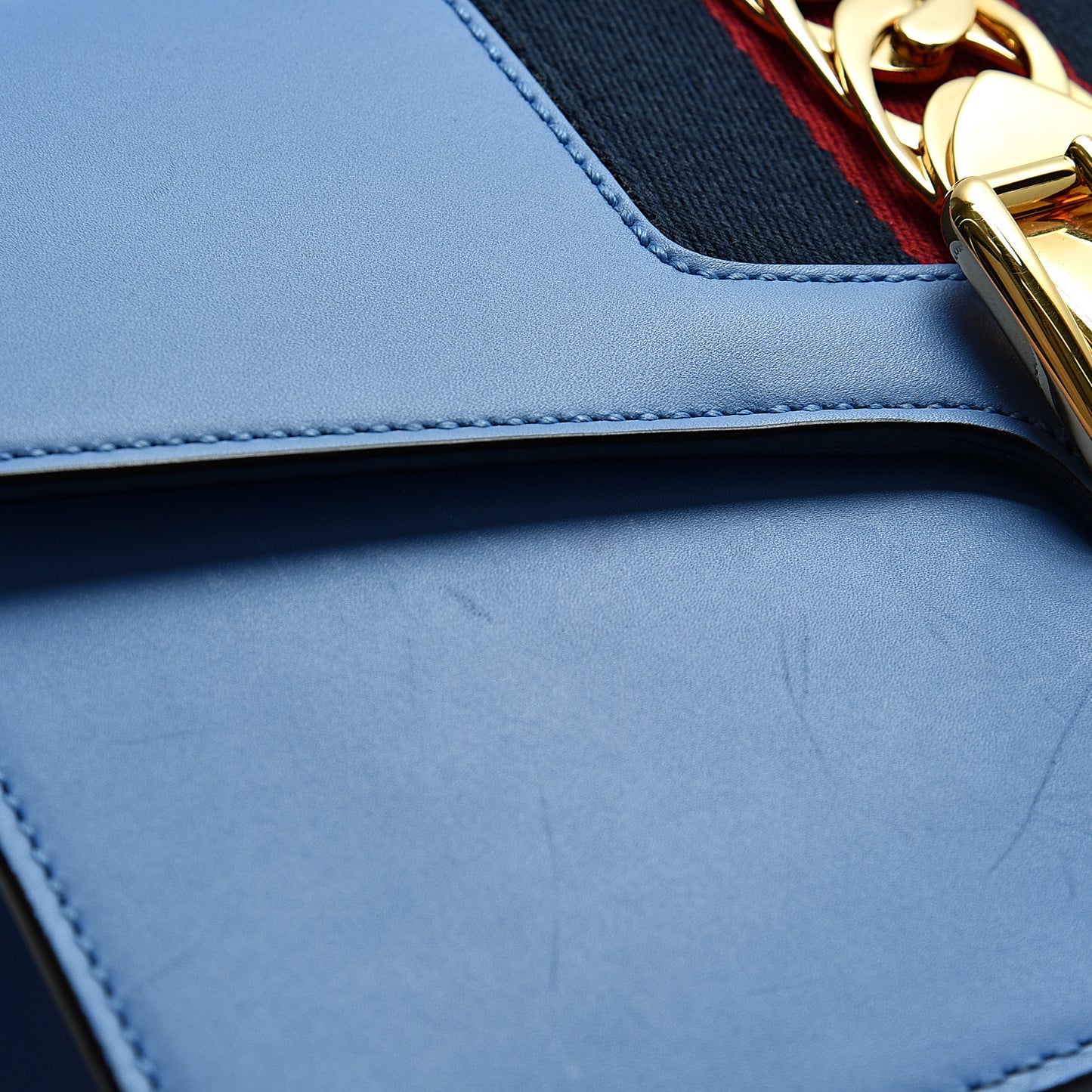 Calfskin Small Sylvie Shoulder Bag Clear Sky Blue