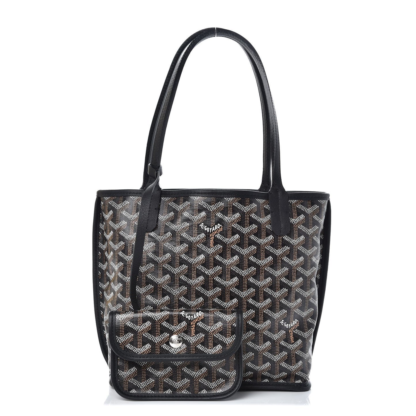 Goyardine Reversible Mini Anjou Black