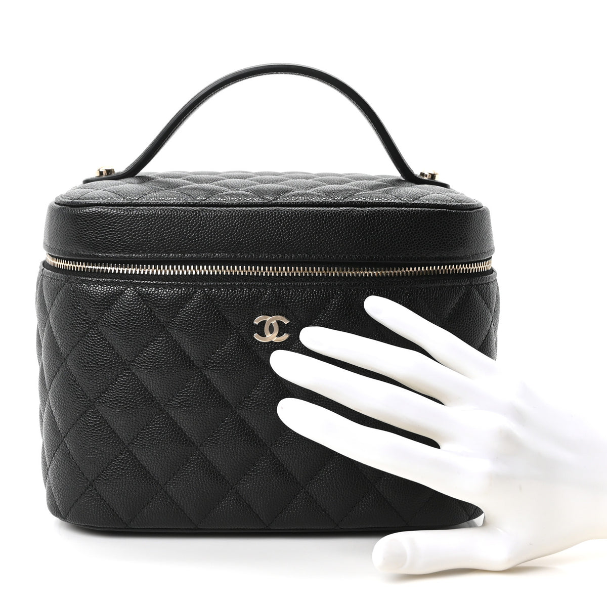 Chanel Caviar Quilted Large Vanity Pouch Black 2 of 11