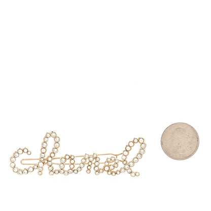 Chanel Metal Glass Swirling Pearls Brooch Pin Gold 2 of 5