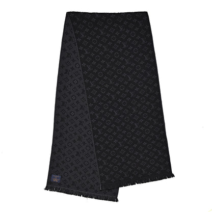 Louis Vuitton Wool Monogram Classic Scarf Black 3 of 4