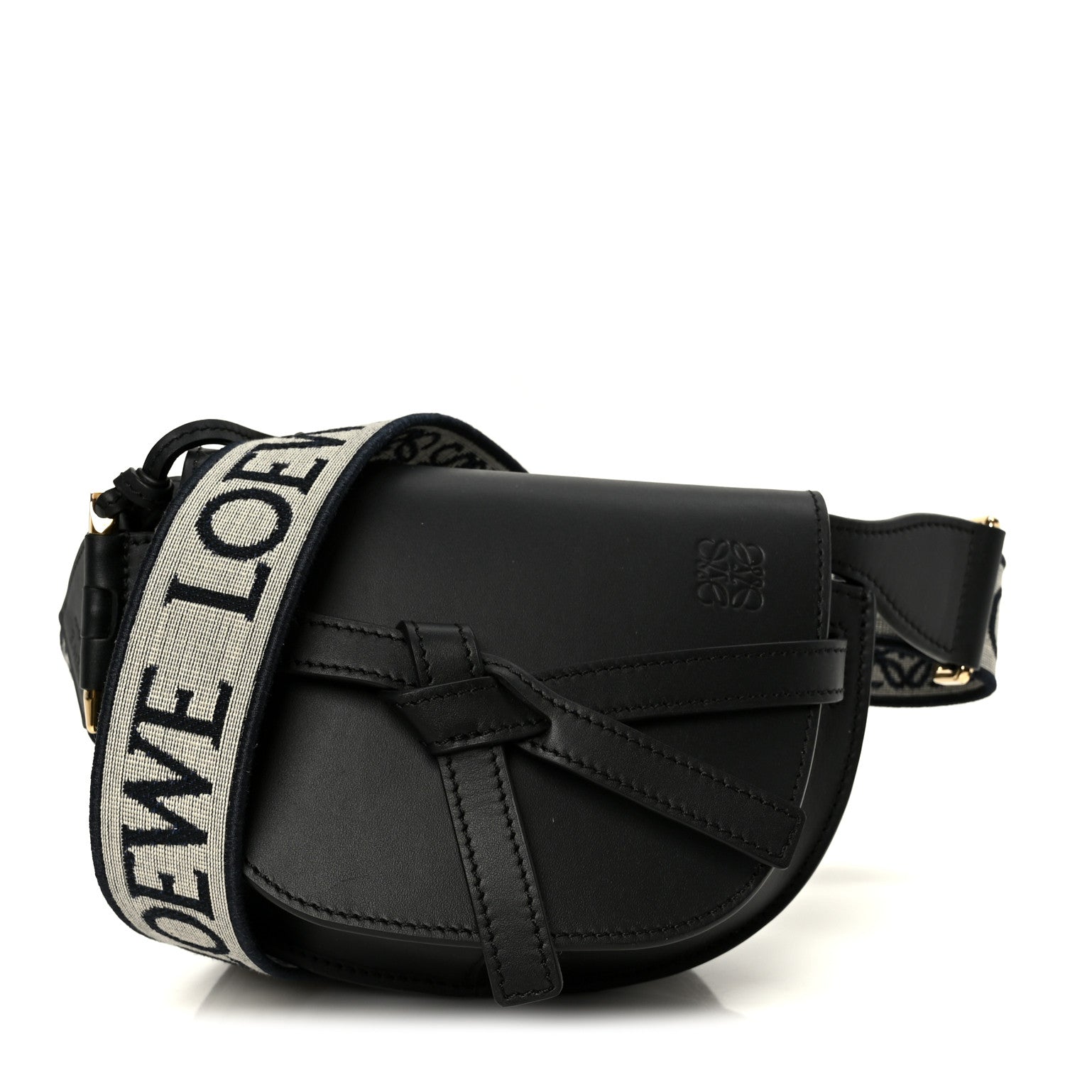 Loewe Calfskin Jacquard Mini Gate Dual Bag Black 1 of 10