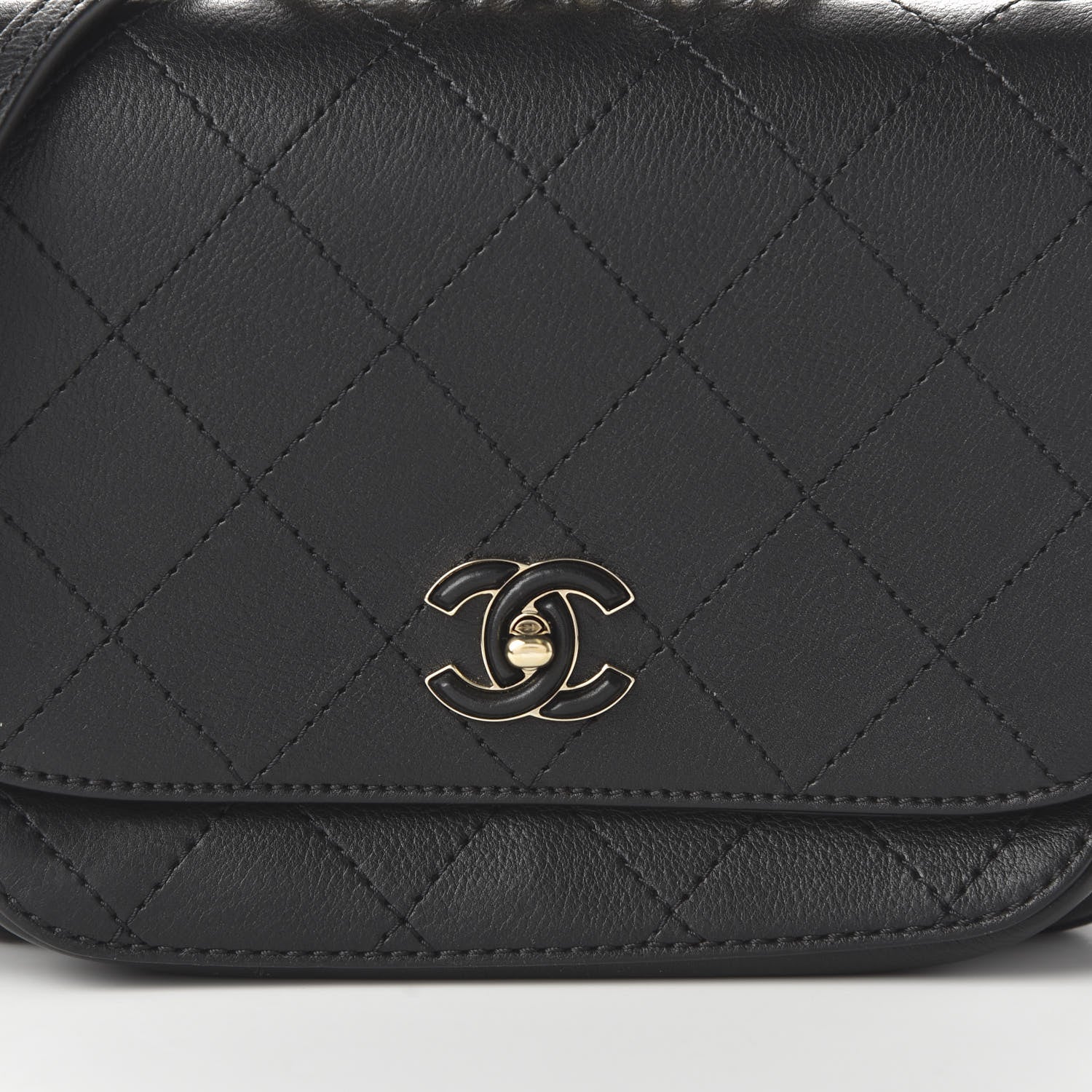 Chanel Calfskin Stitched Small Flap Bag Black 10 of 10
