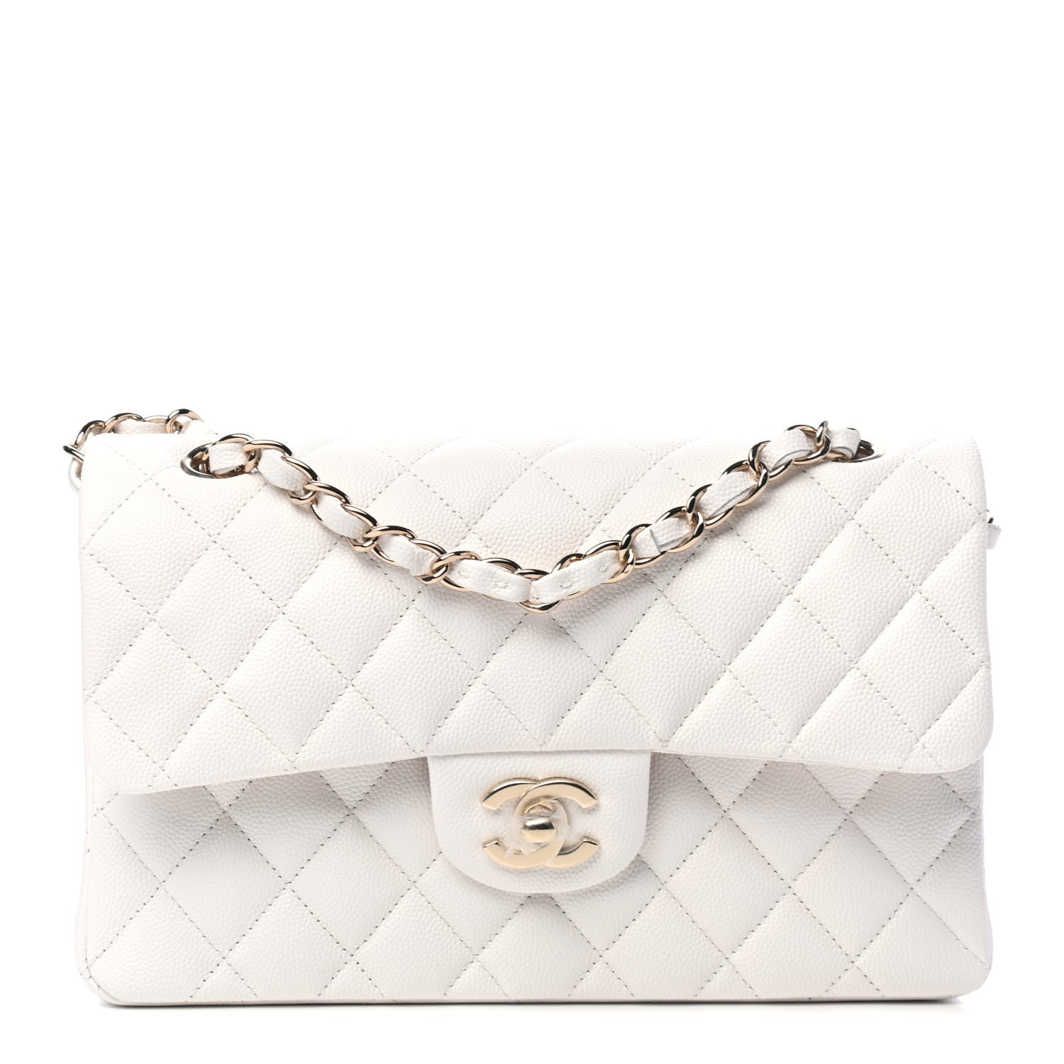 Chanel Caviar Quilted Small Double Flap White 1 of 4