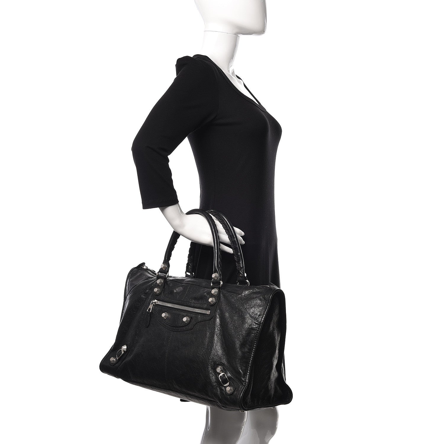 Balenciaga Agneau Giant 12 Silver Hardware Work Black 2 of 11
