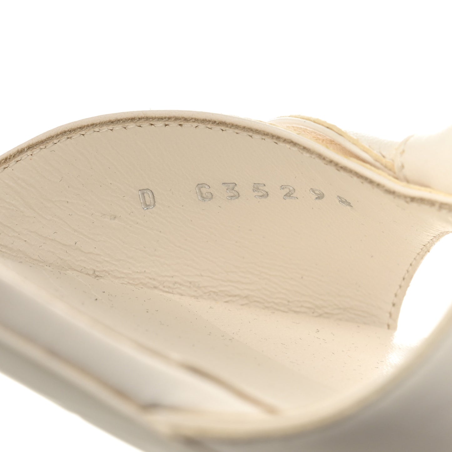 Lambskin Bow CC Flat Sandals 39 White