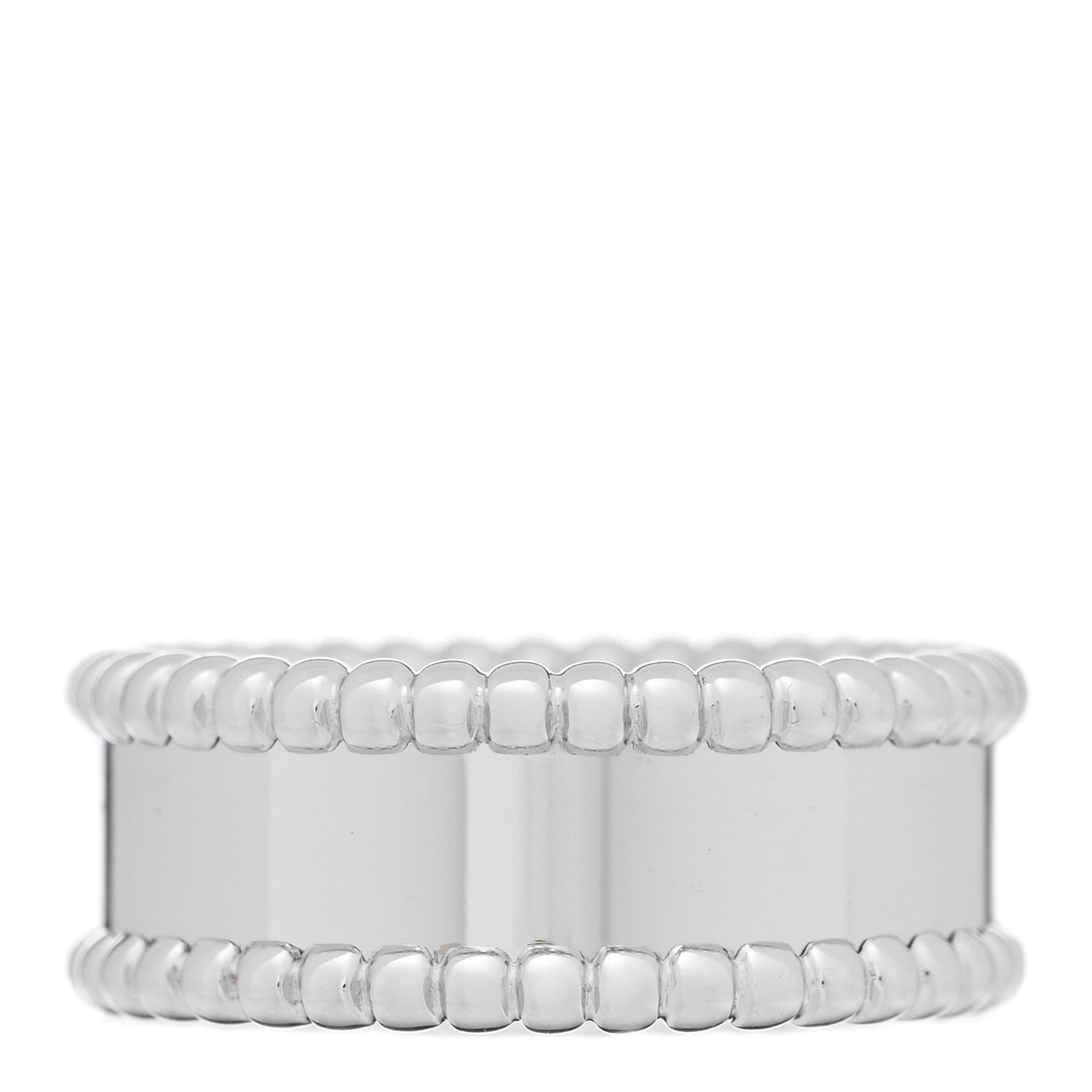 18K White Gold Perlee Signature Ring 53 6.5