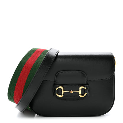 Gucci Azalea Calfskin Web Mini Horsebit 1955 Shoulder Bag Black 1 of 11