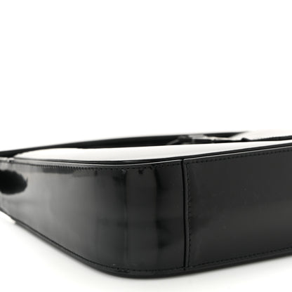Saint Laurent Patent Calfskin Monochrome Le 5 A 7 Hobo Black 9 of 10