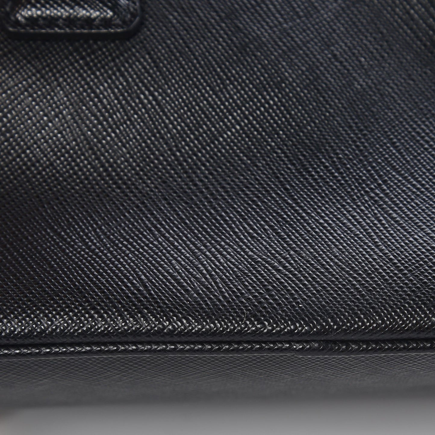 Saffiano Micro Galleria Double Zip Tote Nero Black