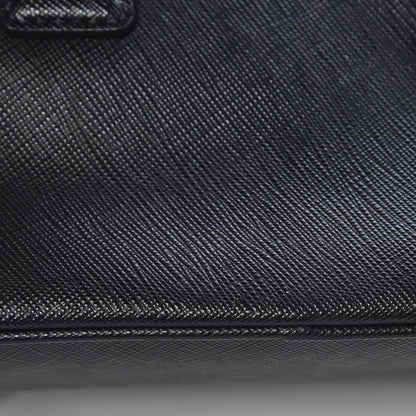 Prada Saffiano Micro Galleria Double Zip Tote Nero Black 9 of 9