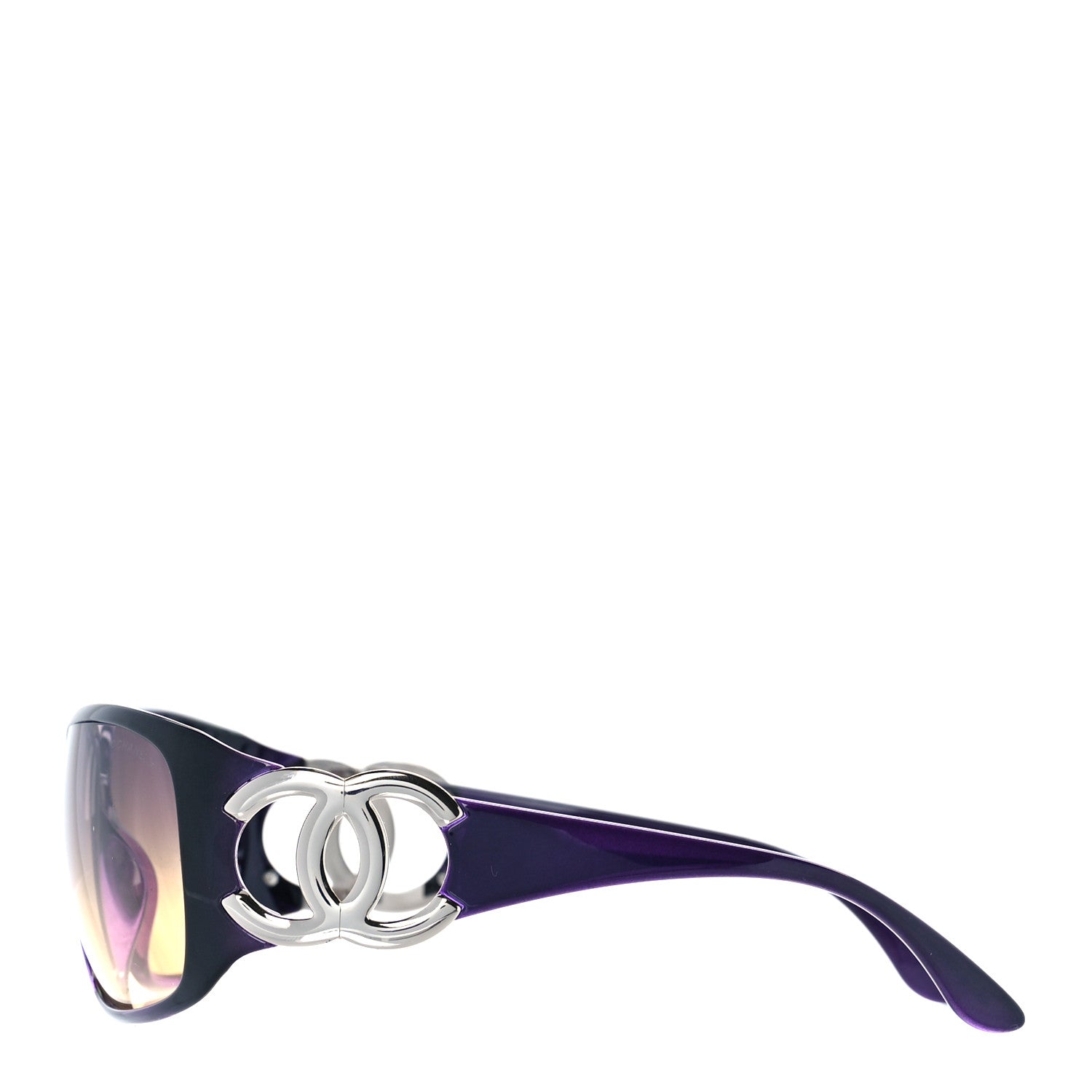 Chanel Acetate CC Sunglasses 6014 Black Purple 2 of 5
