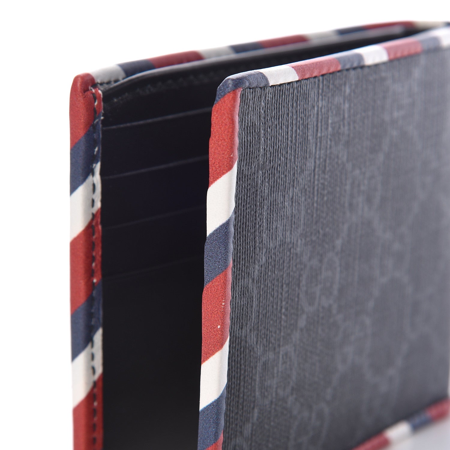 Gucci GG Supreme Monogram Night Courrier Bi-Fold Wallet Black Grey 8 of 8