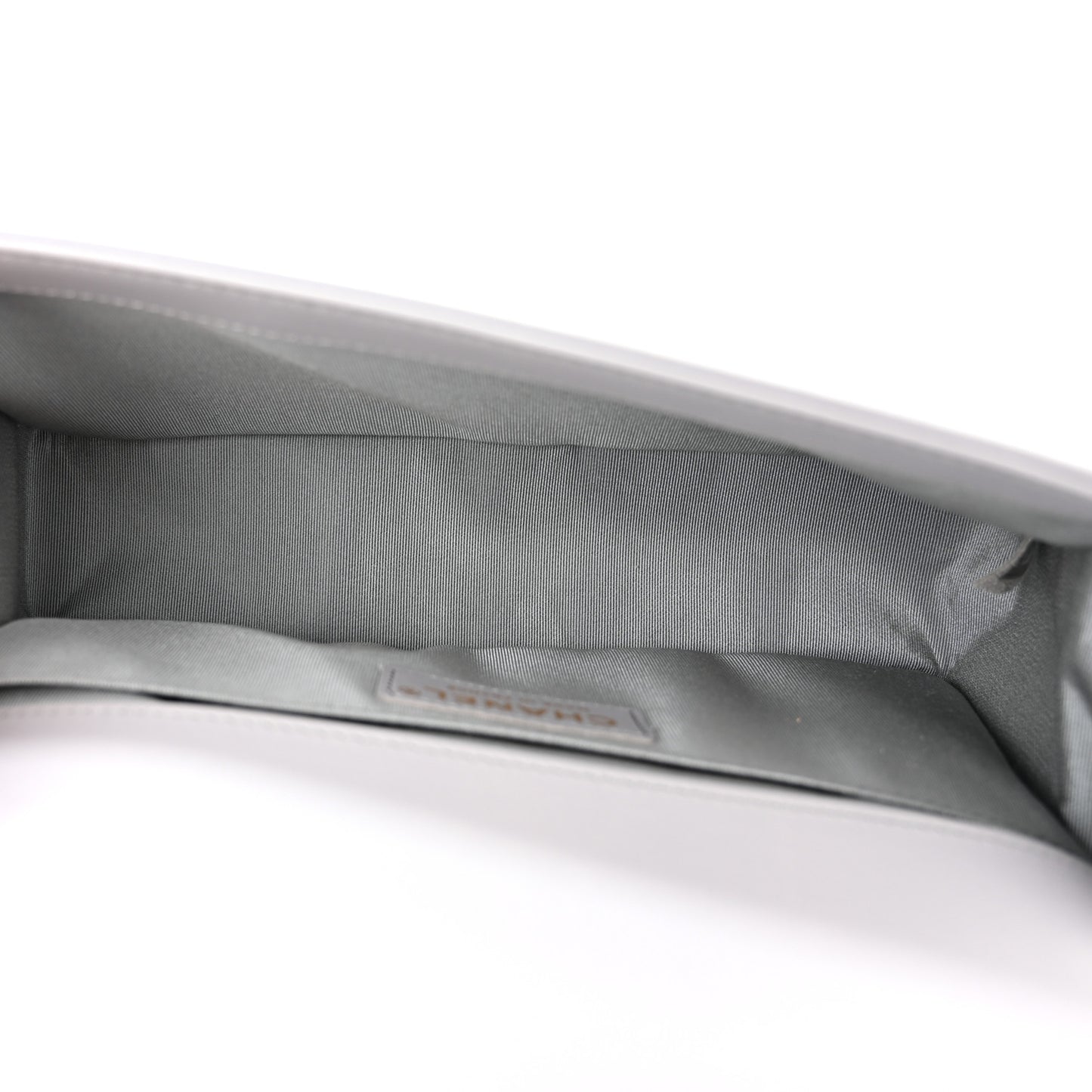 Calfskin Quilted Medium Boy Flap Grey