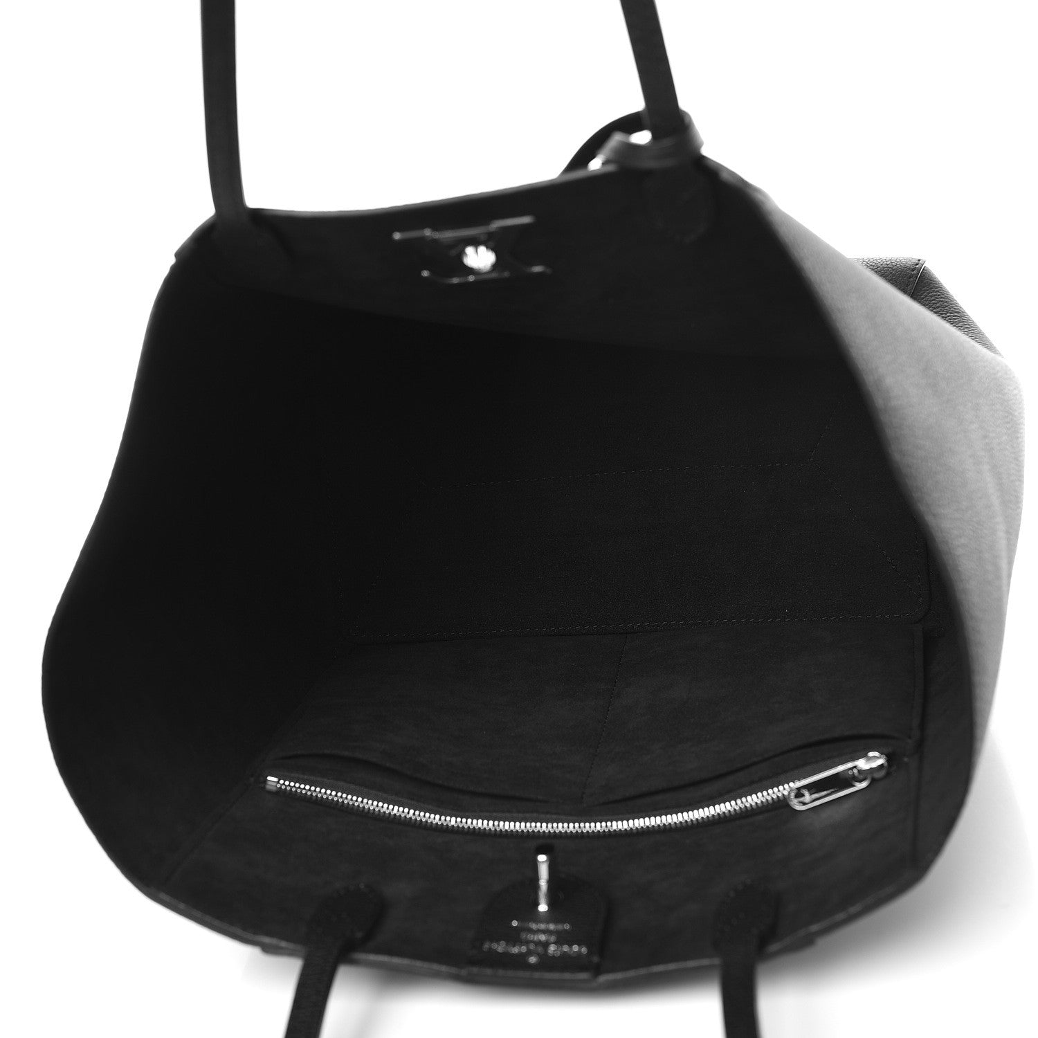 Louis Vuitton Calfskin Lockme Cabas Black 5 of 10