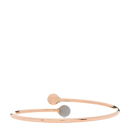 Tiffany 18K Rose Gold Gray Moonstone 8mm HardWear Ball Bypass Bracelet 2 of 3