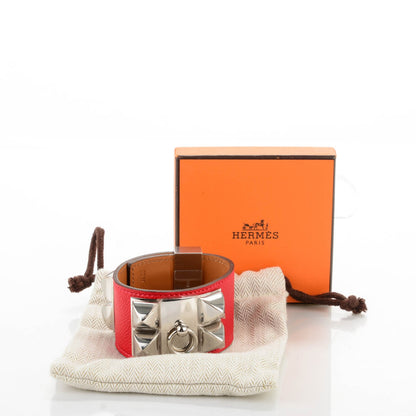 Hermes Epsom Collier De Chien CDC Bracelet S Rouge Casaque 7 of 7