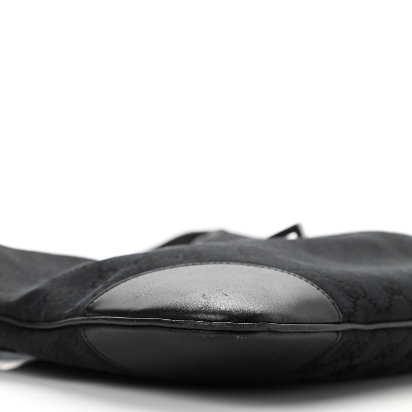 Monogram Lobster Clasp Jackie O Hobo Black