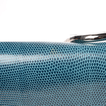 Hermes Lizard Egee Clutch Petrole 10 of 11